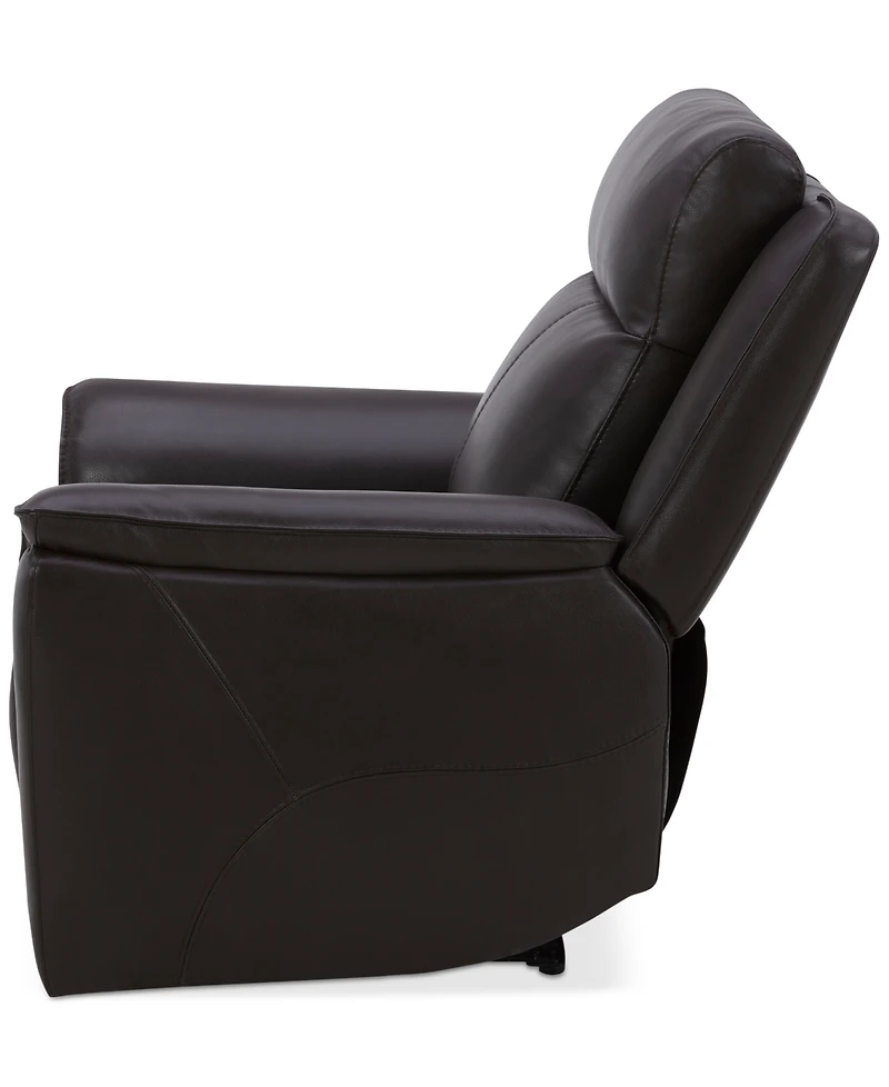 Addyson 41" Zero Gravity Leather Recliner with Power Headrest, Created for Macy's