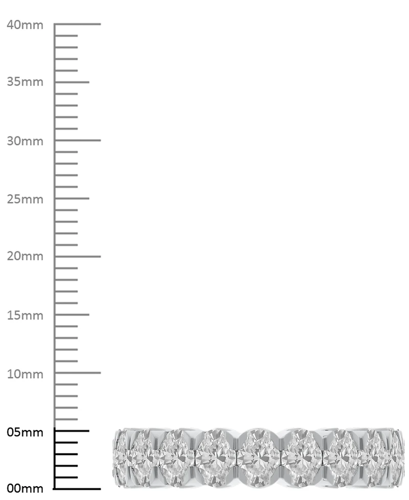 Diamond Oval-Cut Eternity Band (4 ct. t.w.) 14k Gold (Also Platinum)