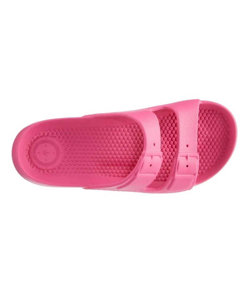 Totes Little and Big Kids Ara Molded Double Buckle Slide Sandals