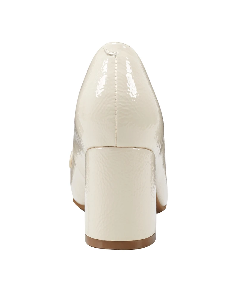 Bandolino Women's Landrys Square Toe Block Heel Loafer Pumps
