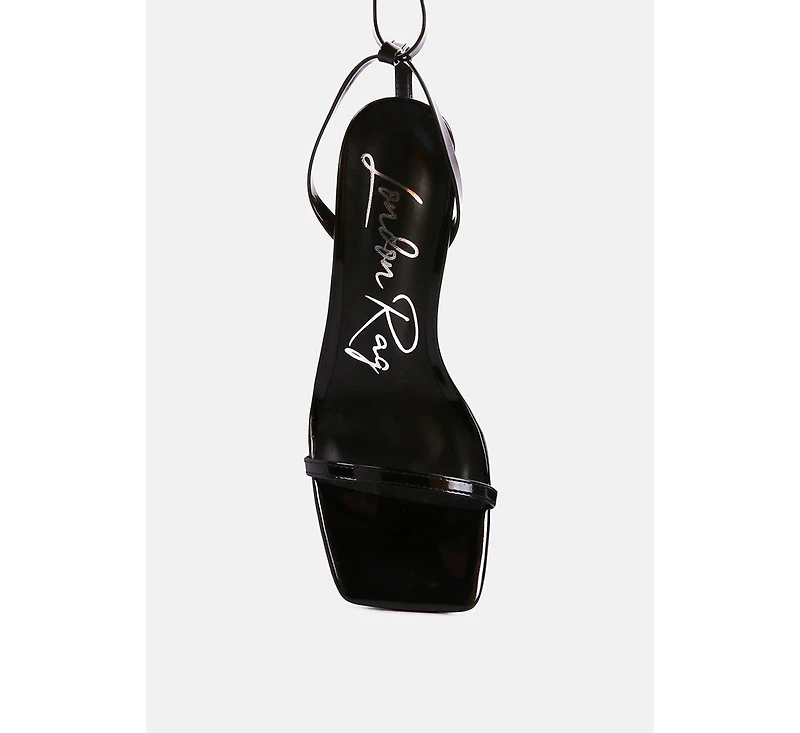 Women's Lewk Strappy Tie Up Spool Heel Sandals