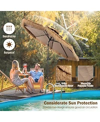 10 Feet Hawaiian Style Thatched Tiki Patio Umbrella for Beach and Poolside