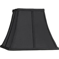 Springcrest Small Square Curved Black Lamp Shade 6" Top x 11" Bottom x 9.75" Height (Spider) Replacement with Harp and Finial