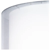 Springcrest Silver and White Double Sheer Small Drum Lamp Shade 12" Top x 12" Bottom x 9" High (Spider) Replacement with Harp and Finia