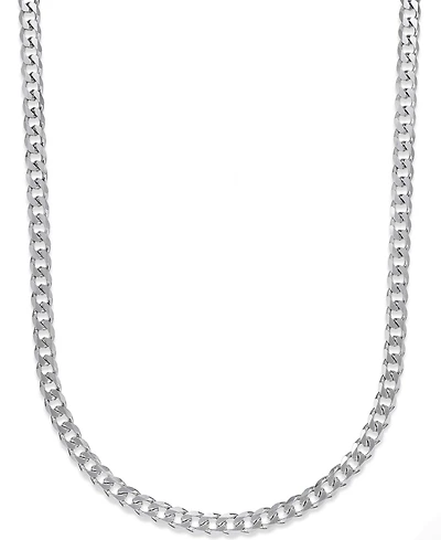 Men's Curb Chain Necklace in Sterling Silver