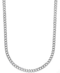 Men's Curb Chain Necklace in Sterling Silver