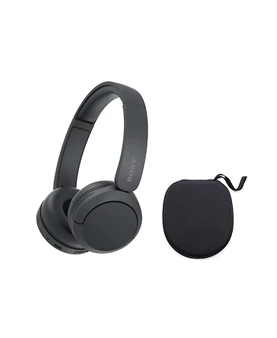 Sony Wh-CH520 Wireless Bluetooth On-Ear Headset (Black) with Hard Case