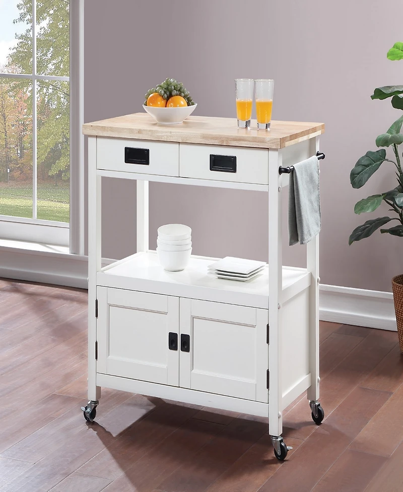 Office Star 35.25 Wood Radford Kitchen Cart