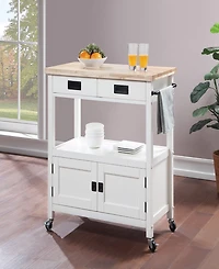Office Star 35.25 Wood Radford Kitchen Cart