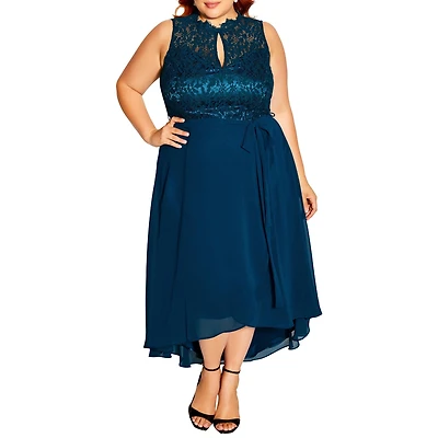 City Chic Plus Hi Lo Lover Sweetheart Dress