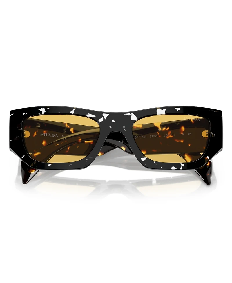 Prada Rectangular Unisex Sunglasses, Pr A01S