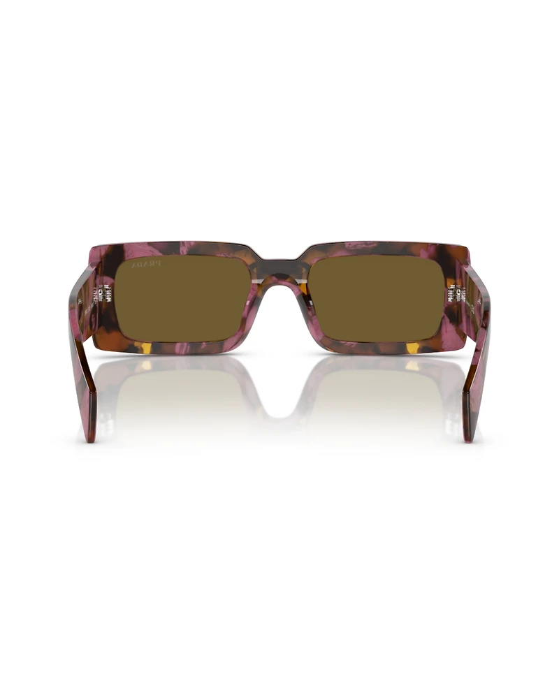 Prada Lettering Rectangular Women's Sunglasses