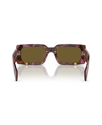 Prada Lettering Rectangular Women's Sunglasses