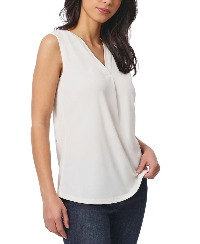 Jones New York Women's Crepe Sleeveless V-Neck Top