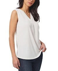 Jones New York Women's Crepe Sleeveless V-Neck Top