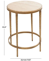 Rosemary Lane 19" x 19" x 20" Metal Accent Table
