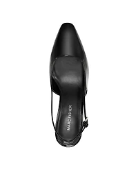 Marc Fisher Women's Lethe Block Heel Pointy Toe Dress Pumps