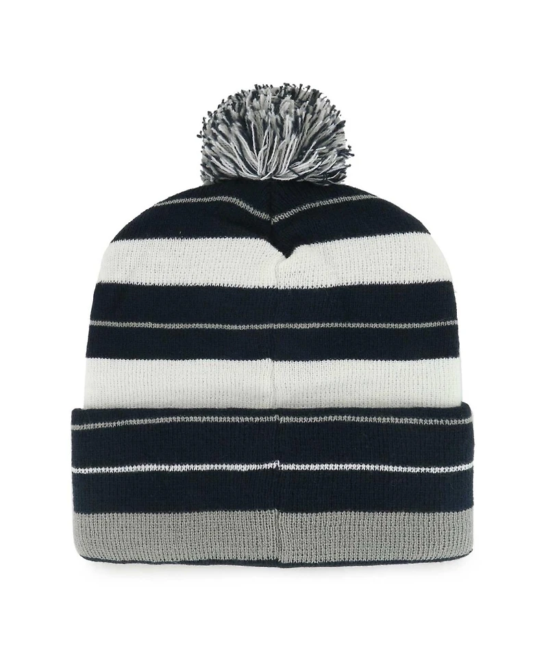 Men's '47 Brand Navy Dallas Cowboys Powerline Cuffed Knit Hat with Pom