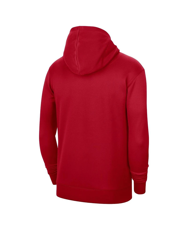 Men's and Women's Nike Red Atlanta Hawks 2023/24 Performance Spotlight On-Court Practice Pullover Hoodie