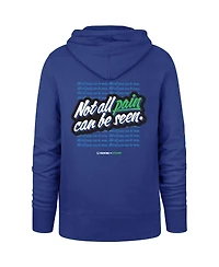 Men's '47 Brand Royal Indianapolis Colts Not All Pain Can Be Seen Kicking the Stigma Pullover Hoodie
