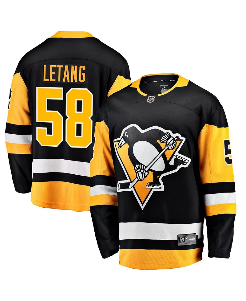 Men's Fanatics Kris Letang Black Pittsburgh Penguins Home Breakaway Jersey