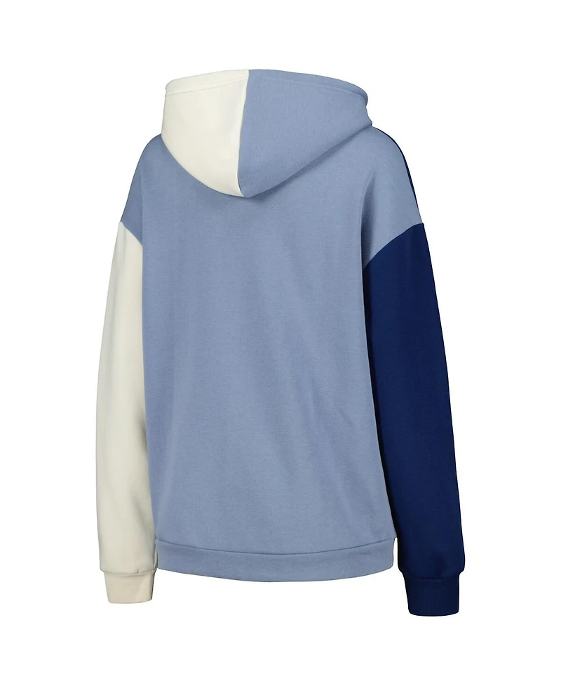Women's Gameday Couture Navy West Virginia Mountaineers Hall of Fame Colorblock Pullover Hoodie