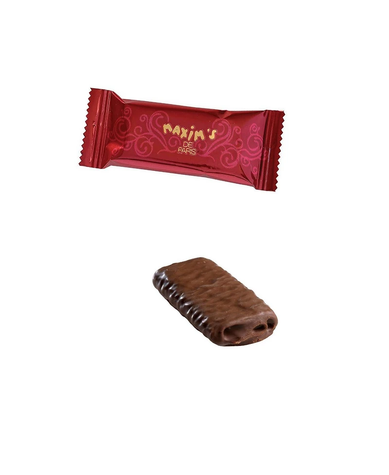 Maxim's De Paris Eiffel Tower Tin Box Filled with Milk Chocolate Covered Crispy Crepes, 14 Pieces