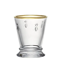 La Rochere Gold Rimmed Napoleon Bee 10 oz. Tumbler, Set of 4