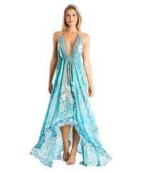 La Moda Clothing Women's Maxi halter neck dress