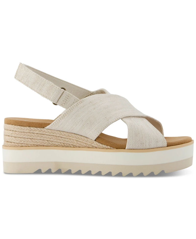 Toms Women's Diana Crisscross Platform Wedge Sandals