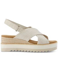 Toms Women's Diana Crisscross Platform Wedge Sandals