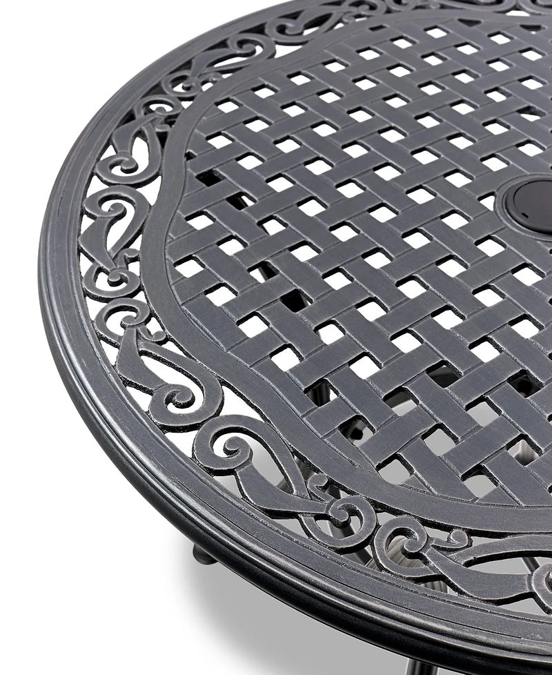 Wythburn Mix and Match 32" Round Cast Aluminum Outdoor Bistro Table, Created for Macy's