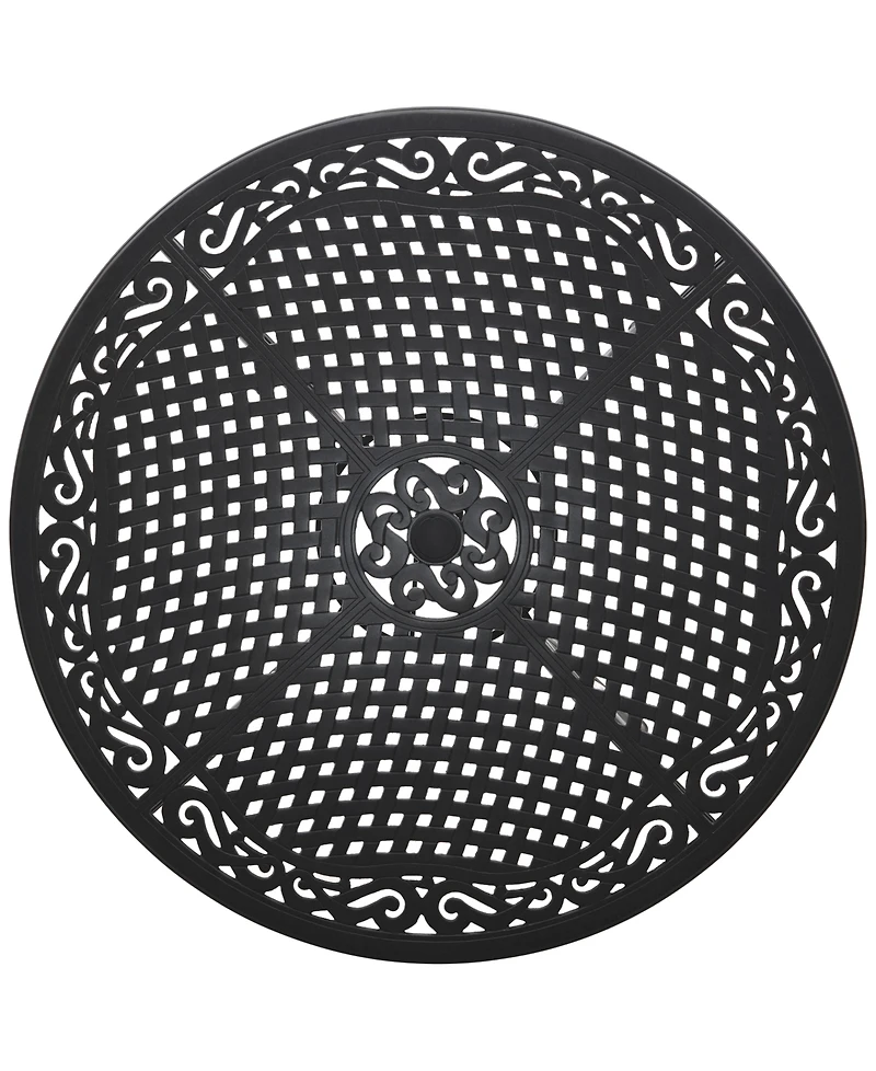 Wythburn Mix and Match 48" Round Cast Aluminum Outdoor Dining Table, Created for Macy's