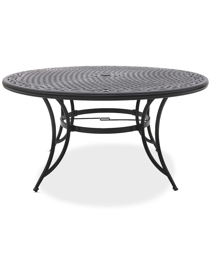 Wythburn Mix and Match 60" Round Cast Aluminum Outdoor Dining Table, Created for Macy's
