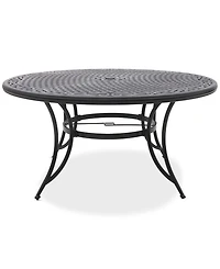 Wythburn Mix and Match 60" Round Cast Aluminum Outdoor Dining Table, Created for Macy's