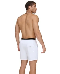 Calvin Klein Men's Logo Elastic Waist Modern Euro 5" Volley Swim Trunks