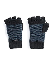 Muk Luks Men's Flip Mitten, Ebony, One Size