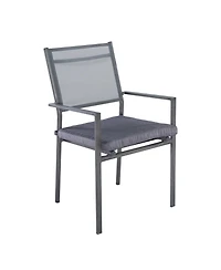 Mondawe 5-Piece Aluminum Outdoor Patio Dining Set with Cushion, Gray