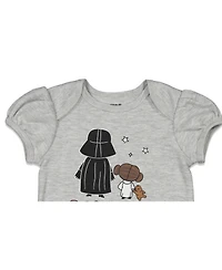 Star Wars Baby Girls Darth Vader Short Sleeve Bodysuit