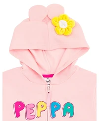 Peppa Pig Girls Fleece Zip Up Hoodie Toddler |Child