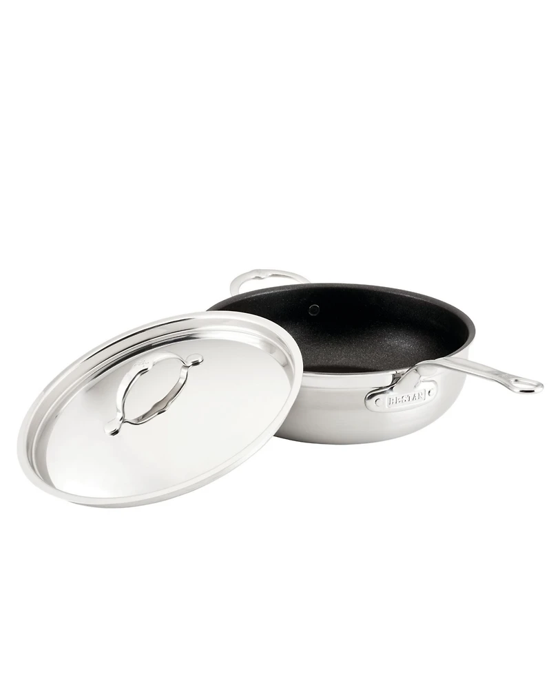 ProBond Clad Stainless Steel 5-Quart Covered Essential Pan with Helper Handle