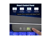 Compact Refrigerator with Adjustable Thermostat and Stainless Steel Door