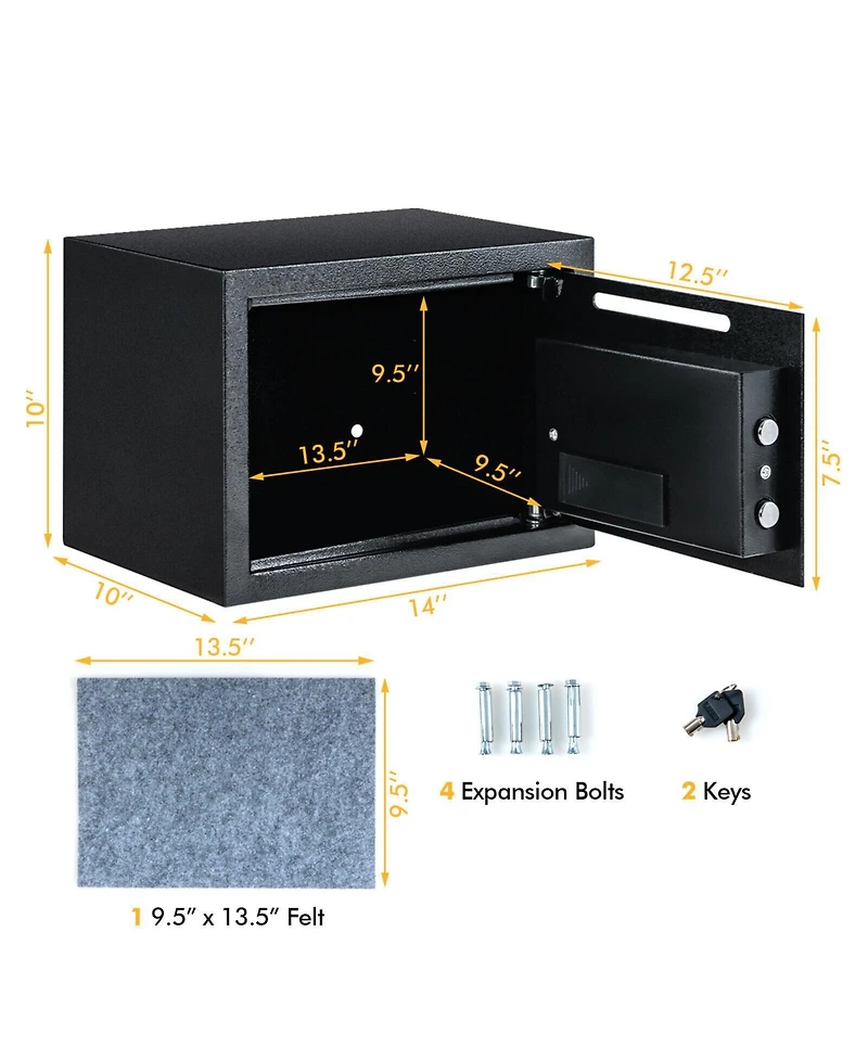 14 Inch Digital Depository Drop Cash Safe Box