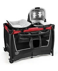 4-in-1 Convertible Portable Baby Play yard with Toys and Music Player