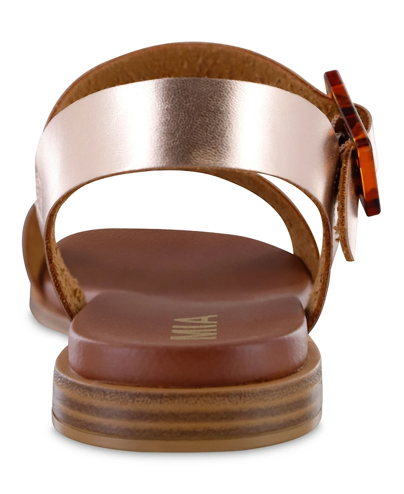 Mia Women's Peyton Round Toe Flat Sandals