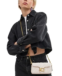 Coach Quilted Tabby Leather Wristlet Crossbody