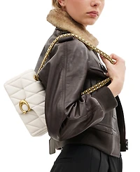 Coach Quilted Leather Mini Tabby Shoulder Bag 20 with Chain