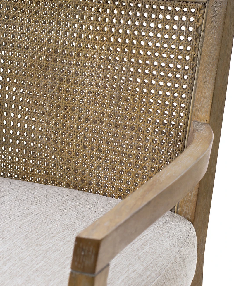 Madison Park Diedra 23" Solid Wood Cane Back Counter Stool