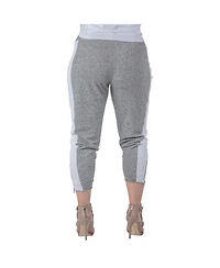 Women's Plus French Terry Contrast Side Panel Jogger Pants