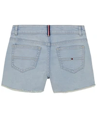 Tommy Hilfiger Big Girls Stretch Denim Frayed Hem Shorts